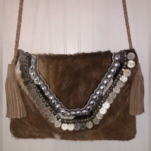 Ricki, Leather Hair On Clutch